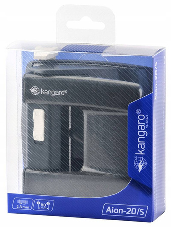 Dziurkacz do 20 kartek metalowy szary biurowy