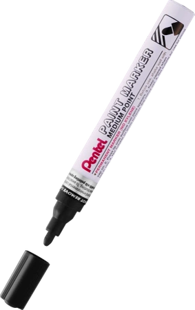 Marker zdobniczy aluminiowa obudowa czarny Pentel