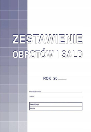 Druk Zestawienie obrotów i sald M&P 425-1 A4