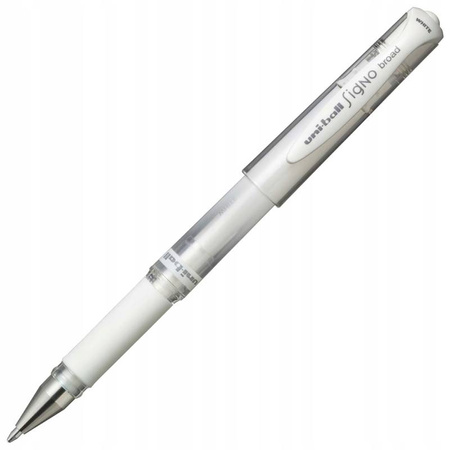 UNI białe pióro żelowe UM-153