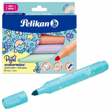 FLAMASTRY COLORELLA SUPER PASTEL 6 KOL. PELIKAN