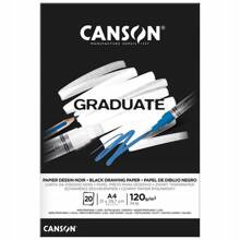 BLOK_RYS. CANSON GRADUATE A4 120g 20A CZARNY FILA