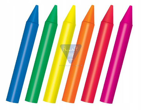 Kredki świecowe neonowe 6 kolorów Colorino Kids