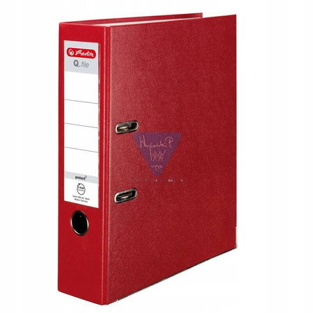 Herlitz Segregator Q.file 8 cm Czerwony