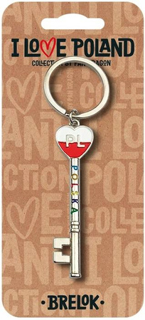 Breloczek I Love Poland Klucz