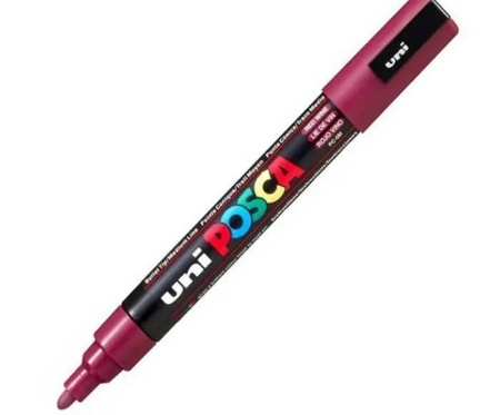Uni marker Posca PC-5M plakatowy czerwone wino 60