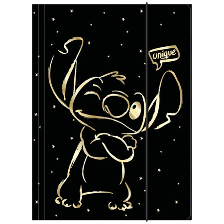 DISNEY GOLD TECZKA KARTONOWA A4 Z GUMKĄ WZÓR 1 STITCH