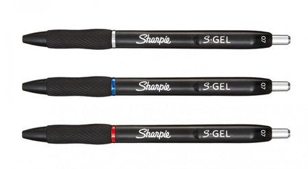 DŁUGOPIS SHARPIE S-GEL 0.7 CZARNY 3SZT.