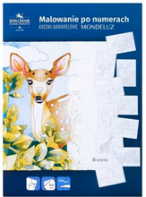 KIN MALOWANIE PO NUMERACH A4 20 ARK. 250 G. (10 WZORÓW)