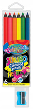 Kredki ołówkowe okrągłe Jumbo 6 kol Neon Colorino