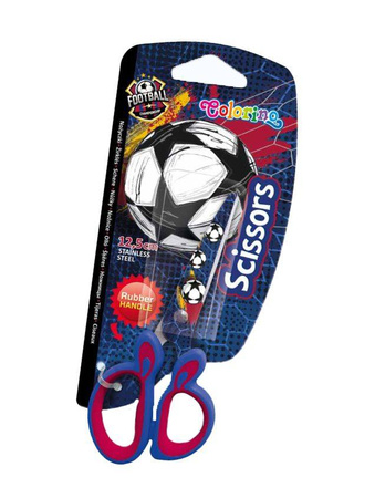 COLORINO NOŻYCZKI SZKOLNE 12,5CM BLISTER FOOTBALL