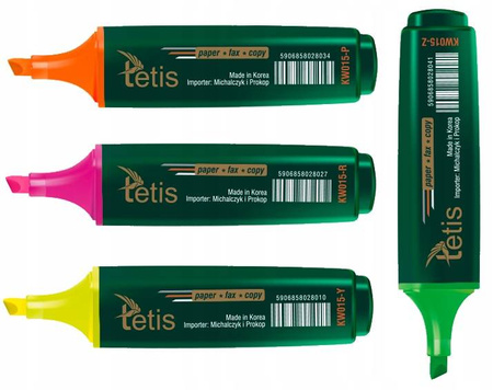Zakreślacze pastelowe KW015-M4 Tetis