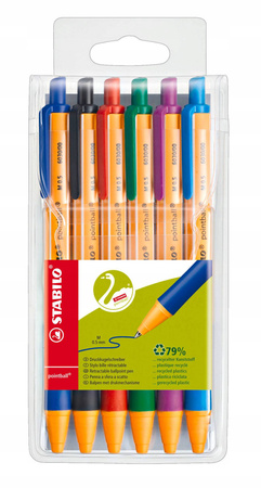 Cienkopis STABILO pointball etui 6 szt