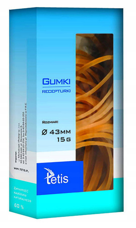 Gumki recepturki Tetis GG201 pudełko 15 g 43 mm