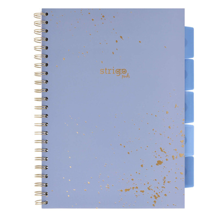 Kołozeszyt STRIGO PADS Project Book A4 kratka Marmur niebieski