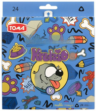 KREDKI TRÓJKĄTNE KREDZIO 24 KOLORY TOMA