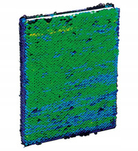 Notatnik z cekinami Grand zielono czarny A5 linia