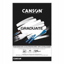 BLOK_RYS. CANSON GRADUATE A5 120g 20A CZARNY FILA