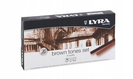 Pastele suche LYRA w odcieniach brązu 12 kolorów