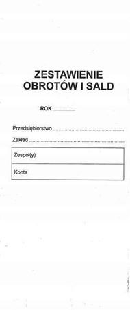 Zestawienie obrotów i sald Typograf 02079 1/2 A4 8