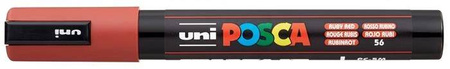PC-5M MARKER POSCA UNI RUBINOWY CZERWONY NR 56