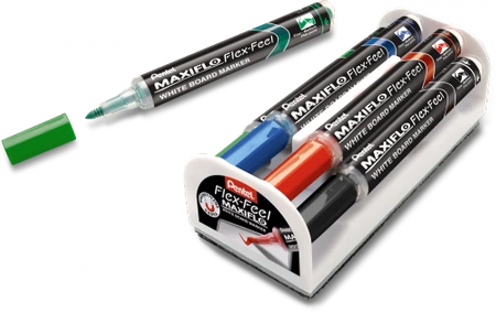 Pentel marker z elastyczną końcówką komplet 4 kolory