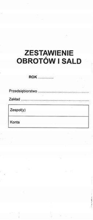 Zestawienie obrotów i sald Typograf 02079 1/2 A4 8