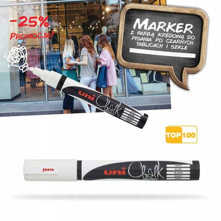 Uni marker kredowy PWE-5M biały