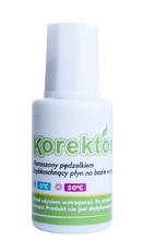 Korektor w butelce z pędzelkiem Tetis
