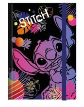 DISNEY BLACK TECZKA PRZESTRZ A4 Z GUMKĄ WZÓR 1 STITCH COOLPACK