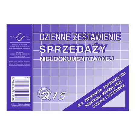 Dzienne zest. sprz.księ.nieudok.