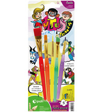 Pędzle GR-FB5T Fiorello 5 szt. Tytus, Romek i A”Tomek