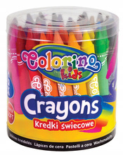 Kredki świecowe 24 kol. wiaderko 48 szt. Colorino
