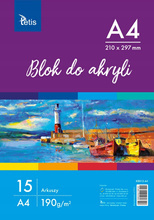 BLOK DO AKRYLI A4 190g 15ark. KB012 TETIS
