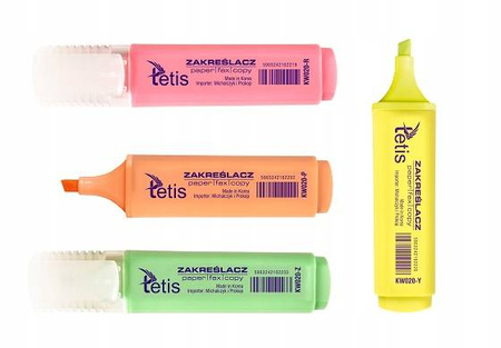Zakreślacze pastelowe KW020-M4 Tetis