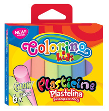 Plastelina 6 kolorów Glow Colorino