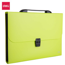 TECZKA Z RĄCZKĄ CZARNĄ DELI A4 7-PRZEGRÓDEK SERIA RIO ZIELONA