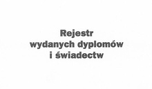 Rejestr wydanych dyplomów i świadectw (oprawa miękka)