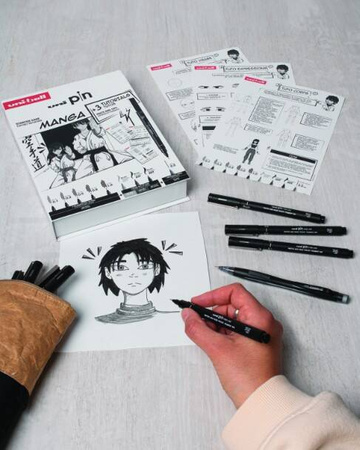 Cienkopis Uni PIN 200 zestaw Starter Case Manga