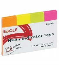 Zakładki indeksujące EAGLE 15x50 4 kolory neon