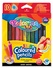 Kredki ołówkowe trójkątne Jumbo 10 kol. Colorino