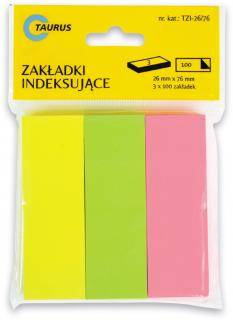 ZAKŁADKI INDEKSUJĄCE TAURUS 26/75 3 KOLORY