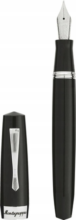 Montegrappa Elmo 02 Pióro wieczne czarne stal F