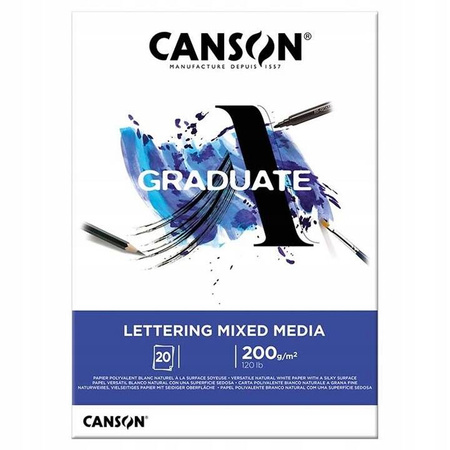 Blok_Rys. Canson Graduate Lettering Mixmedia A3 200g 20A FILA