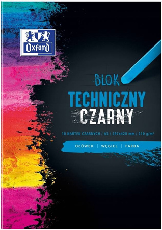 Blok techniczny Oxford A3 10 kartek czarny