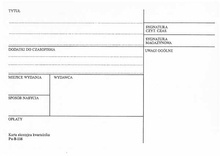 Karta akcesyjna kwartalnika (karton)