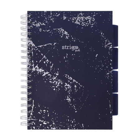 Kołozeszyt STRIGO PADS Project Book B5 kratka Marmur granatowy