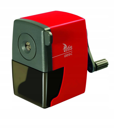 Temperówka TETIS KV-500C na korbkę CZERWONA