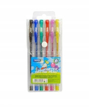 Długopis żelowy brokatowy Lambo 6 kolorów