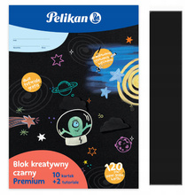 BLOK KREATYWNY CZARNY A4 10K.120gr.PREMIUM PELIKAN WYC